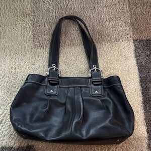 Coach Black Leather Shoulder Bag
